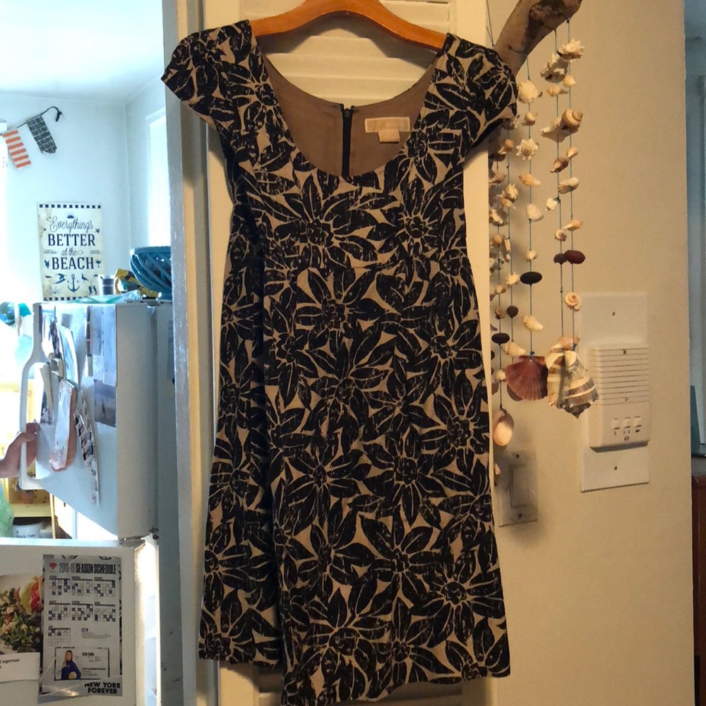 Michael Kors floral burlap dress